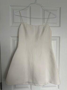 Classic White Mini Dress with Spaghetti Straps